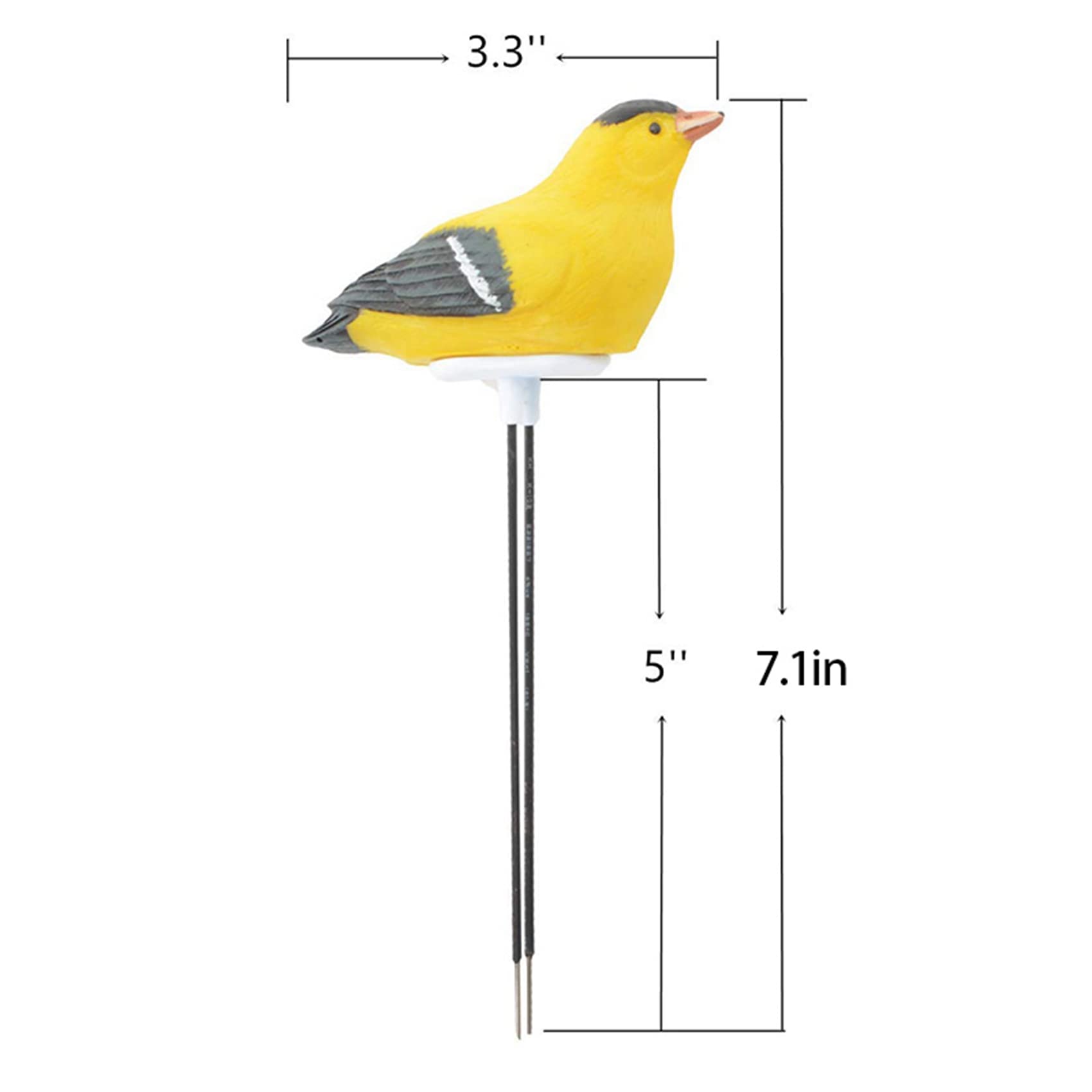 6X Sol HumidimèTre Alarme D'Arrosage Testeur D'Eau des Plantes D'Oiseaux Capteur HygromèTre Trousse de Jardinage pour Planteur Eau Rappelez Warining Alerte (Jaune)