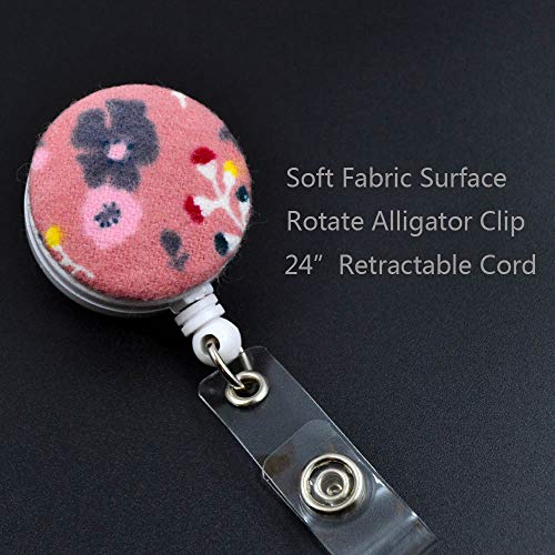 3 Pack Flower Retractable Badge Holder For Women, Badge Reels Retractable Cute Badge Clip For Nurses Teacher, Id Card Holder Decoration #TOP2