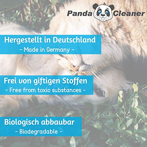 PandaCleaner Bio-Urin Attacke - Uringeruch Entferner Katze Hunde Tiergerüche - 5 Liter Konzentrat - Reinigungsmittel mit Mikroorganismen - Biologischer Geruchneutralisator
