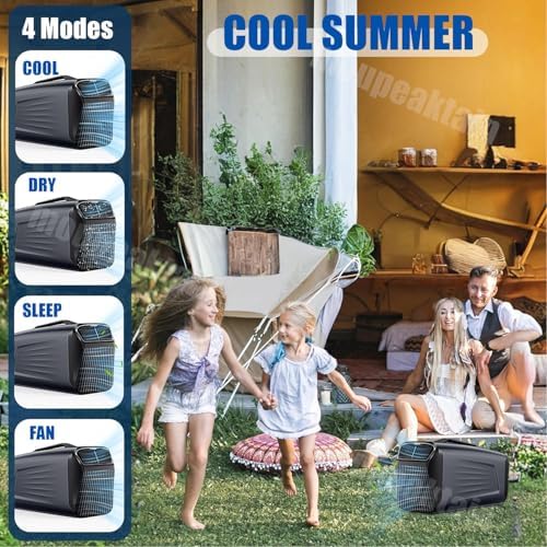5400/5600 BTU RV Air Conditioner - 1500W Fast Cooling & Heating, 110V Portable Unit for Truck, Caravan, Tent - Remote/App Control, Silver