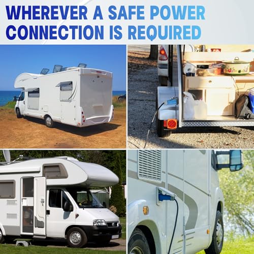 5M CEE-Adapterleitung, 230V/16A CEE Adapter, 3-Polig CEE Stecker, IP44 CEE Kabel, Verlängerungskabel mit CEE-Winkelkupplung, Camping Stromadapter, Stromkabel Außenbereich, Wohnwagen Zubehör