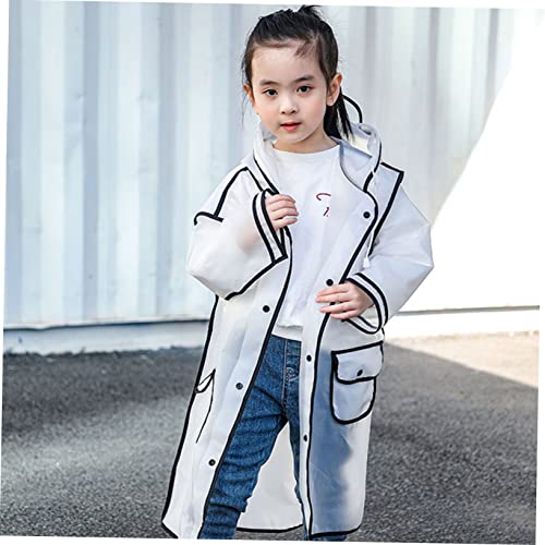 1pc Transparent One-piece Raincoat Child Portable Eva/32332