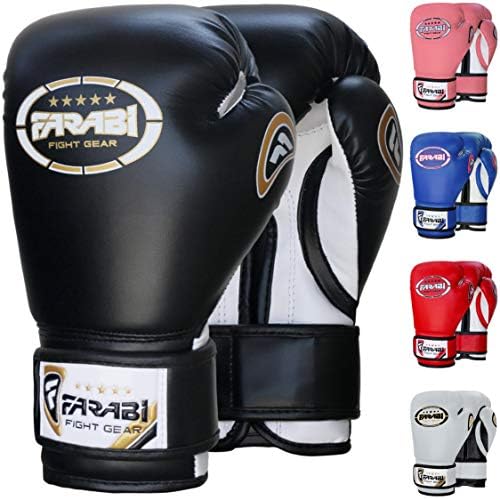 Farabi Sports Kids Boxing Gloves for 3-8 Years 4-oz Junior Boxing Gloves Boys & Girls Youth Boxing Gloves (4-oz, Black)