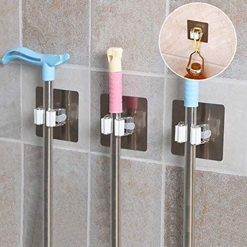 Eopzo Wall Mounted Mop & Broom Hanger Holder Organiser, for Kitchen, Bathroom Garage and Garden, Silver (Pack of 2) (B08PBX5NR4) Amazon Price History, Amazon Price Tracker