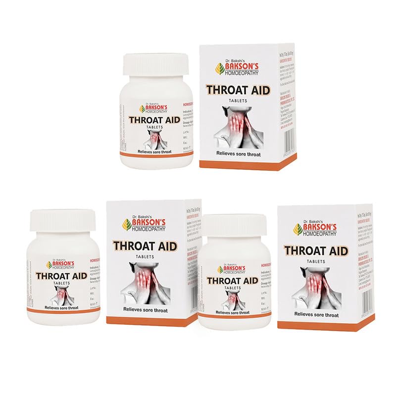 Dr. BAKSHIS BAKSONS HOMEOPATHY Throat Aid_3_225 Tablets (3 Pack of 75 Units) (B0CP5N2GY9) Amazon Price History, Amazon Price Tracker
