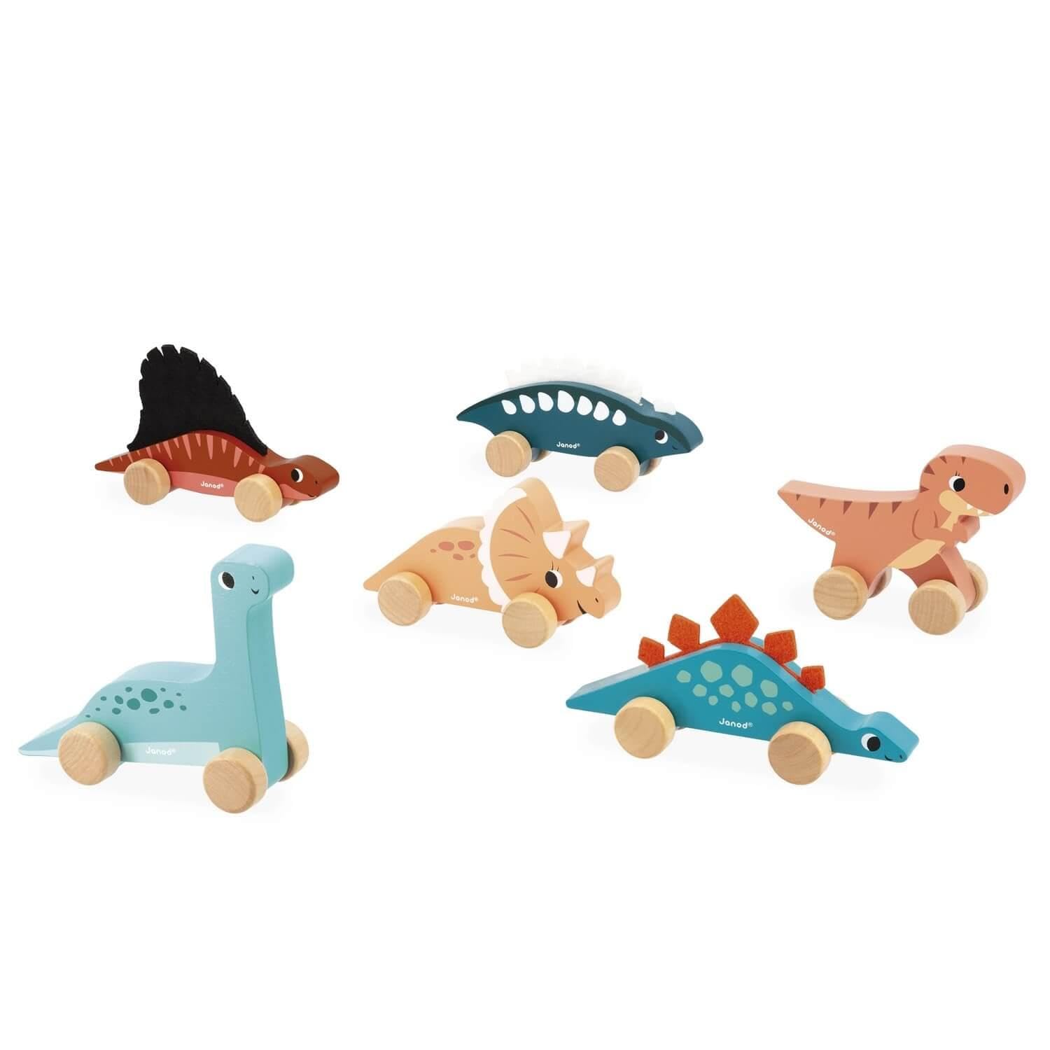 Jouet à pousser en bois Dino Janod, J05829