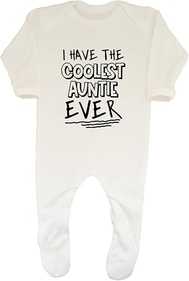 Shopagift Baby,Clothing,Baby Boys 0-24m,Sleepwear & Robes,Sleepsuits Shopagift I Have The Coolest Auntie Ever Baby Sleepsuit Romper