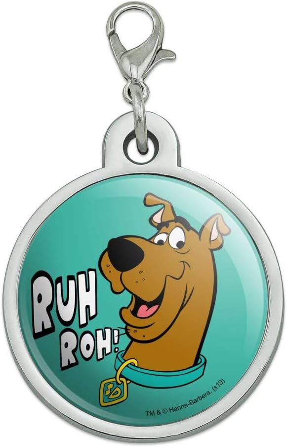 Scooby-Doo Ruh Roh Chrome Plated Metal Pet Dog Cat ID Tag