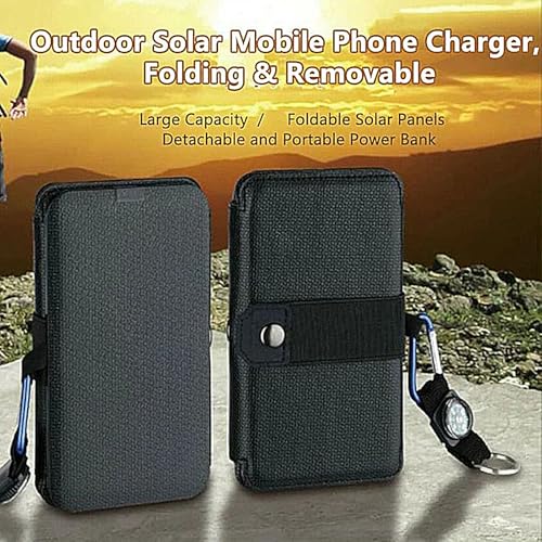 Cargador de batería solar con panel impermeable y estructura plegable ligera 4