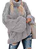 grobstrick pullover damen anleitung Gewindehals und -bündchen, oversized Look, zu einem Must-have für die Frauen an Herbst- und Wintertagen Tage