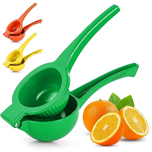 Image of Zulay Premium Quality Metal Orange Squeezer, Citrus Juicer, Manual Press for Extracting the Most Juice Possible - Orange Juicer (Green)