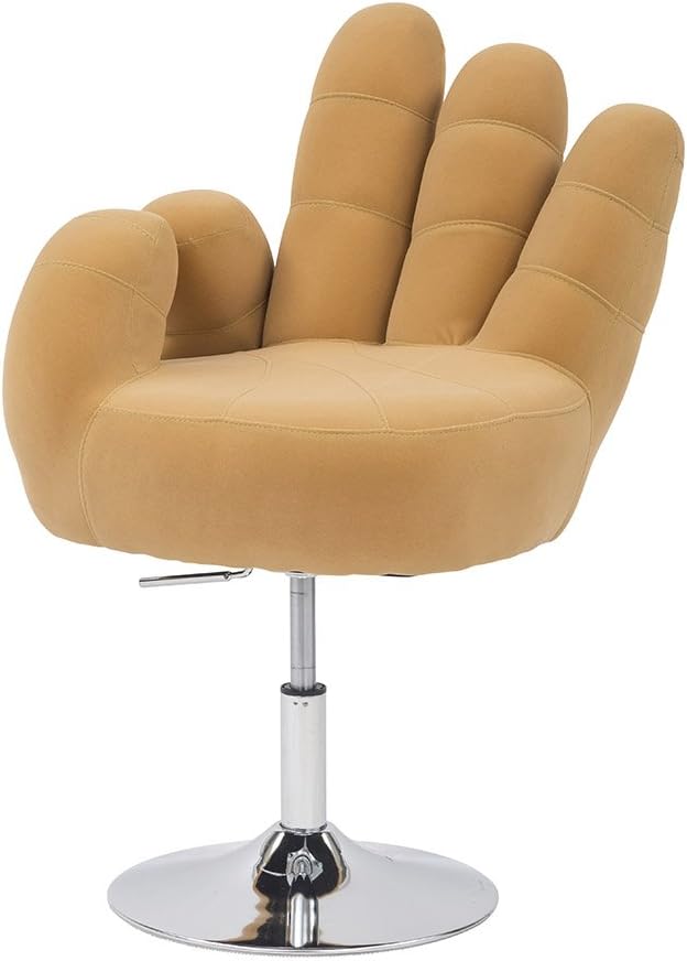 CRIBEL Hand Poltrona, Metallo Cromato, Microseta, Beige