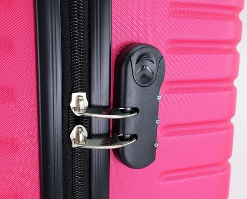 VIDA since 1995 Valise Rigide VR611B roulettes Double Rapport Qualité/Prix (Framboise (Pink), M-SOUTE-68L-3.1Kg-47x27x67cm) – vue 4