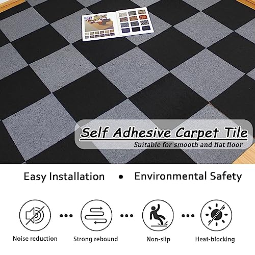 IBOWZ Home Tapijt Tegels 16 stuks Peel And Stick, Zelfklevende Tapijttegels, Naadloze Splicing Tapijt Vloertegels, Eenvoudige Installatie, Antislip, 30x30cm - Image 4