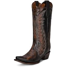 Corral Boots Womens Embroidered And Triad Snip Toe Casual Boots Mid Calf Mid Heel 2-3"