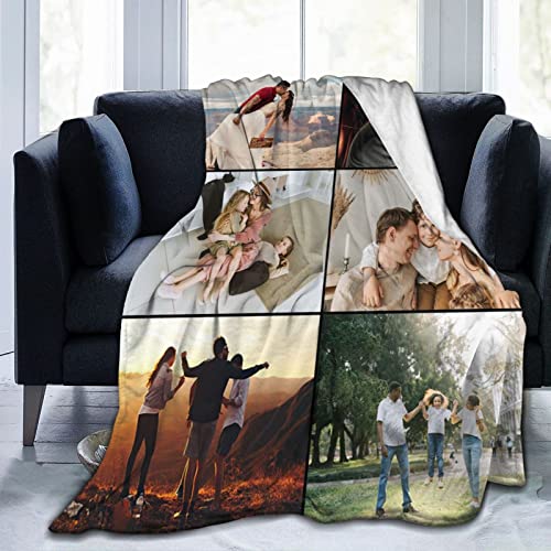 Personalized Photo Collage Fleece Blanket 91