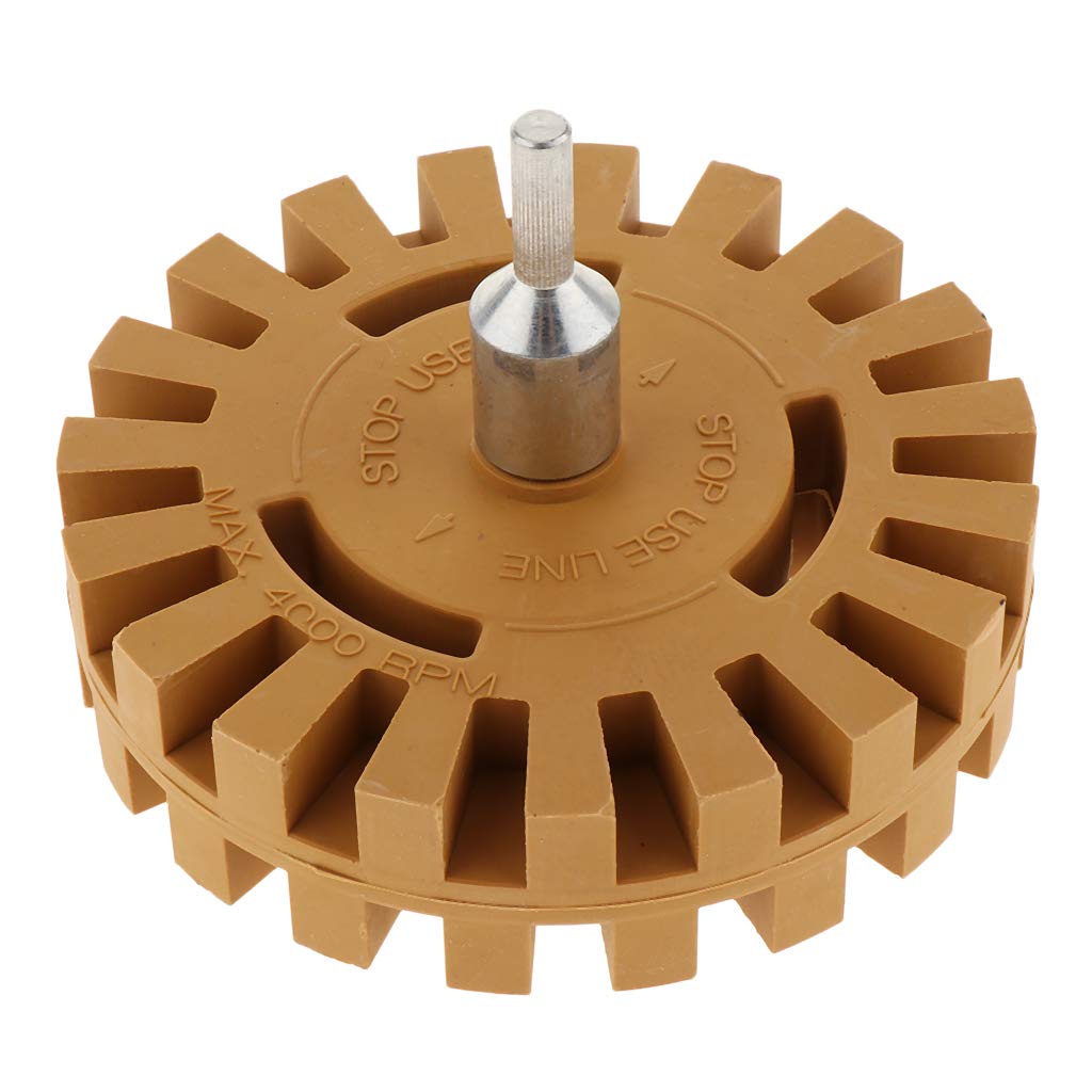 Decal Removal Eraser Wheel Tool Rubber Power Drill Attachment for Adhesive Vinyl Decals from Cars, Rvs, Boats and More, Pinstripe, Double Side