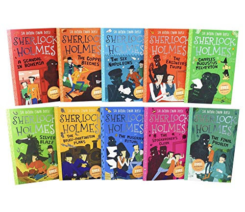 The Sherlock Holmes Children's Collection: Mystery, Mischief and Mayhem (Easy Classics) 10 Books Box Set (A Scandal in Bohemia, The Copper Beeches … The Stockbroker’s Clerk, The Final Problem)