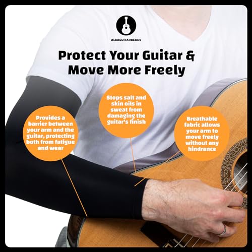 Black arm Sleeve for Guitarists Long Classical Guitar Sleeve for arms Electric Guitar arm Sleeve - Image 2