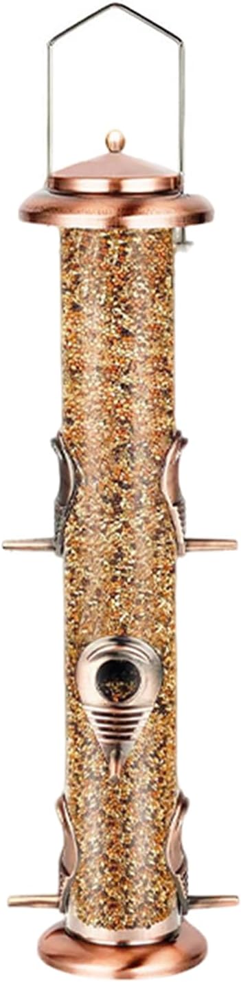 Eichhörnchensichere Vogelfutterspender, kleines Rohr, transparent, wetterfest, Gartenbedarf, Metall-Vogelfutterstation – für kleine Röhren, Fütterung, Futter, Wasser, Terrasse, Beobachtung