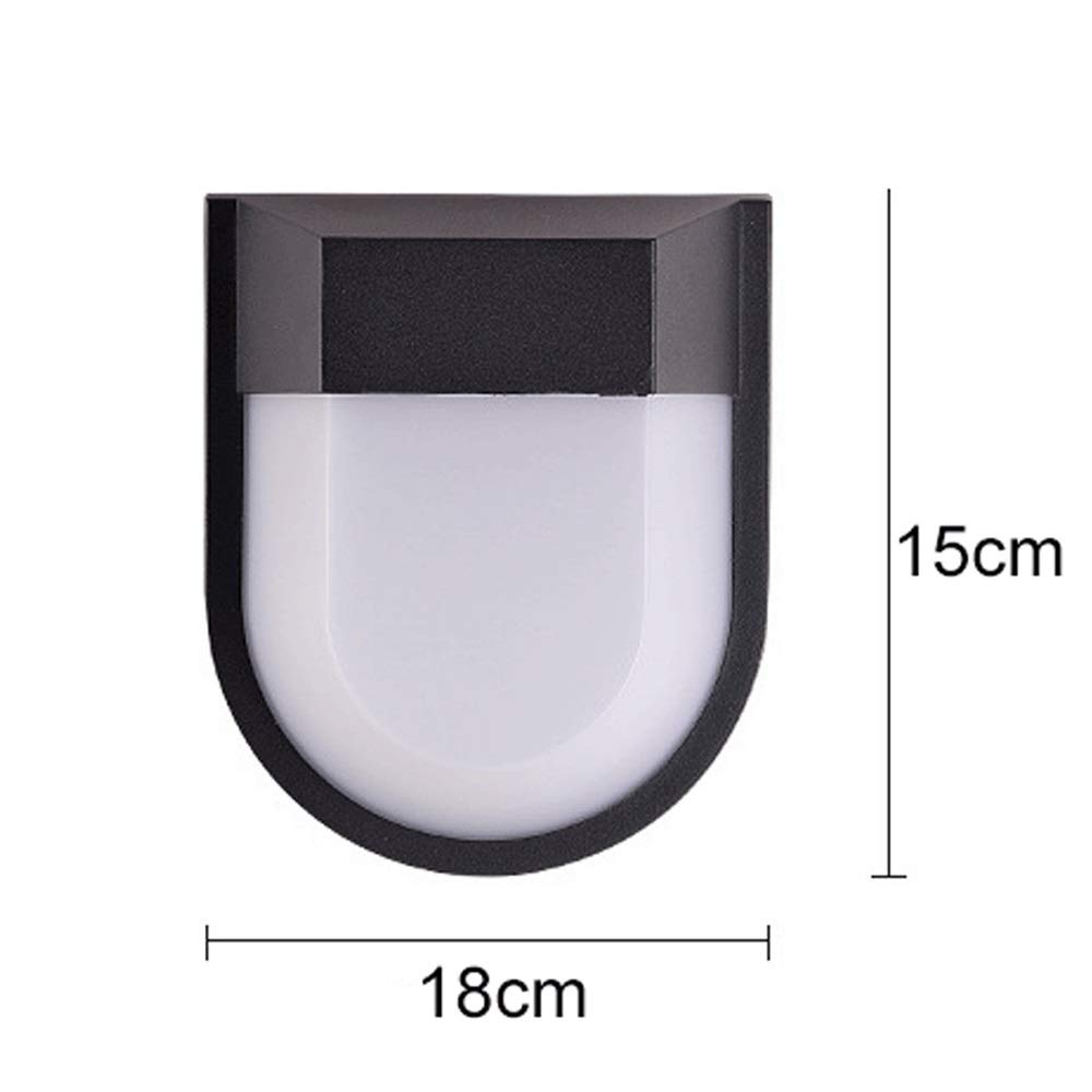 YSJNGF Led IP65 Wodoodporny Aluminiowy kinkiet zewnętrzny górę w dół do patio, ogrodu, przedpokoju, balkonu, werandy (ciepły biały) [klasa energetyczna A+]