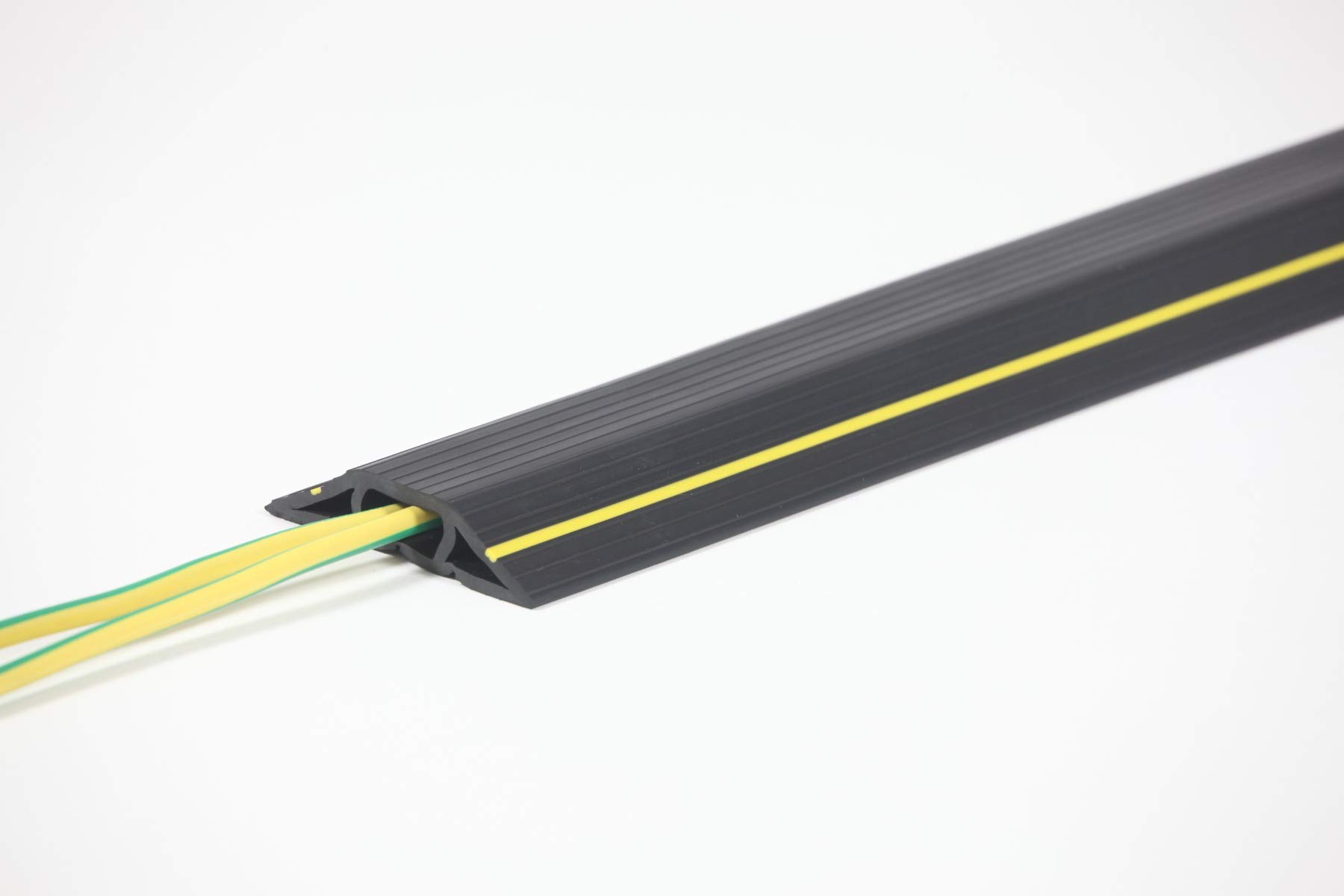 The Ramp People Floor Cable Protector Black and Yellow 20mm x 10mm Channel 1m-9m (5m)