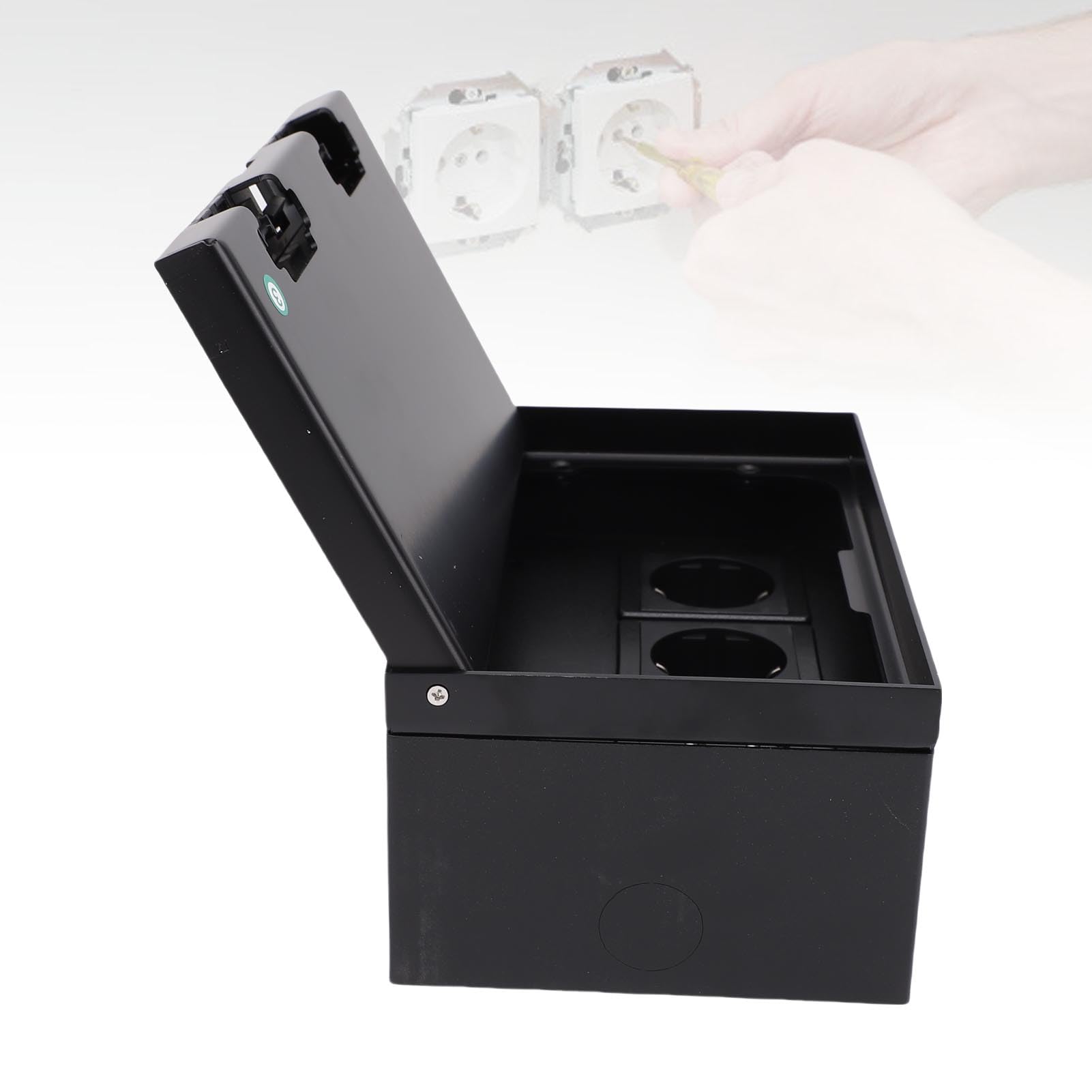 Kit Scatola di Derivazione da Incasso a Pavimento in Acciaio Inossidabile Resistente All'acqua con 2 Porte USB a Due Poli 2 per il Miglioramento della Casa di Hotel e Uffici,