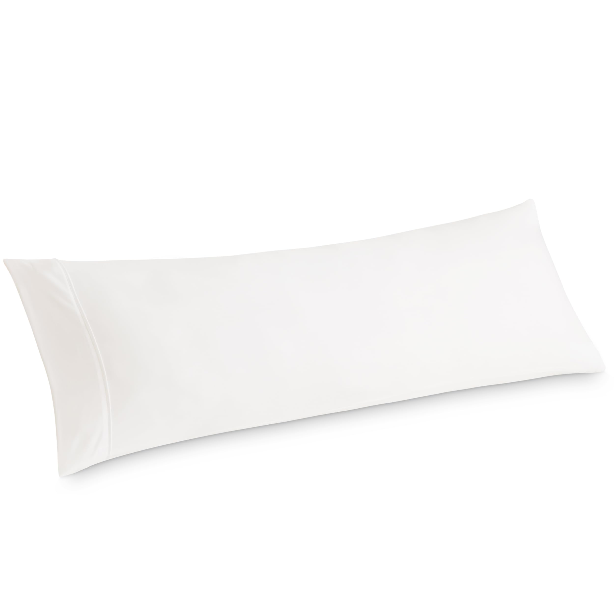 Bedsure Body Pillow Case Cover - Ivory Brushed Microfiber Long Pillow Cases, Ultra Soft and Cozy Body Pillow Sham with Envelope Closure, Wrinkle, Fade Resistant, 1 Pack, 20x54 Inches