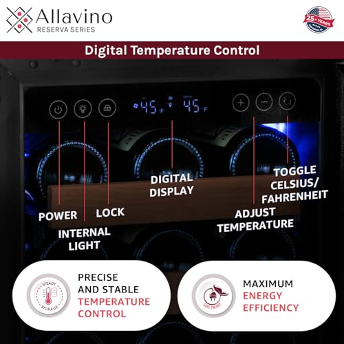 Image of Allavino Reserva Series 30-Bottle Dual Zone Built-in Wine Cooler Refrigerator