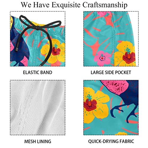 Maillots de bain pour hommes toucans floraux à séchage rapide - 4