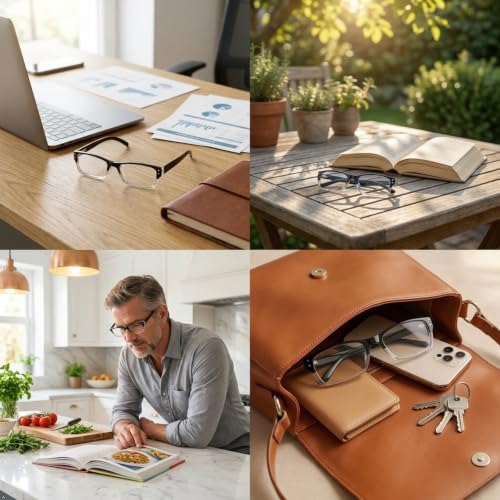 Image of Eyekepper Reading Glasses Men 2.0,Readers for Women, 2 Pack Black-clear