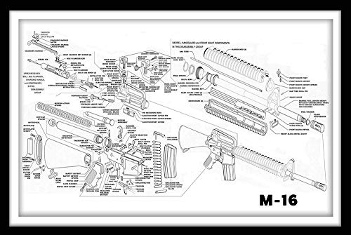 Assault Rifle M-16 - Gallery Wrap Canvas w/COA (Various Sizes)