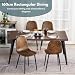 FurnitureR Esstisch 150cm Vintage Effekt Küchentisch mit Heavy Duty Metallbeinen Moderner hölzerner rechteckiger Esstisch für 4-6 Person Esszimmer Restaurant Apartments, braun