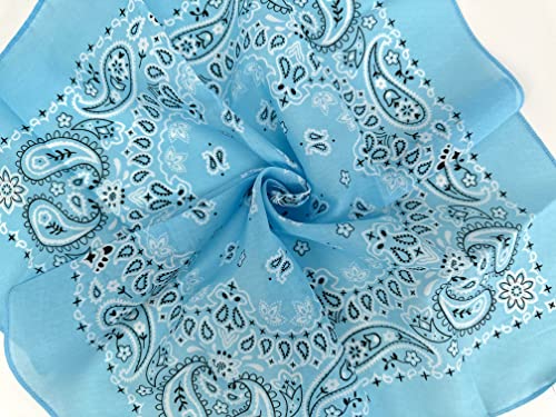 Image of Single Pack Bandanas 60s Premium Cotton Soft Thin Handfeel Large Handkerchief for Men and Women