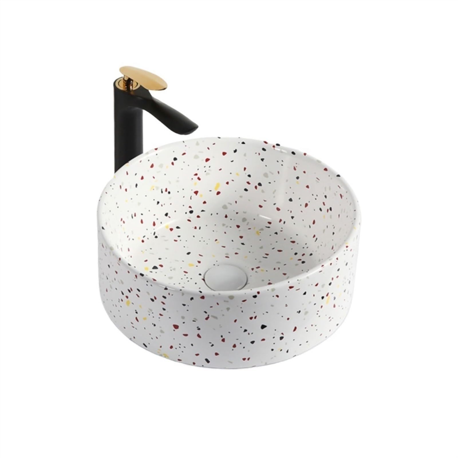 Sjdopulse Countertop Basin Countertop Basin Modern Simple Ceramic Countertop Basin Round Balcony Sink Dredging Bathroom Sink Bathroom Sink Ceramic Small Basin Bowl