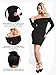 Popilush The Shapewear Dress Off Shoulder Bodycon Mini Dress with Built in Shapewear Long Sleeve Dresses for Women 2024