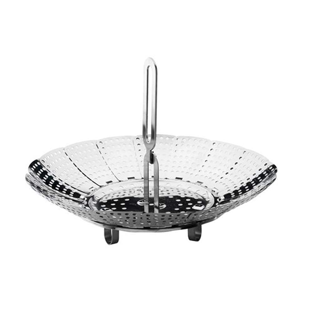 Portible Stainless Steel Steamer Instant Pot Accessories for Food and Vegetable, Premium Expandable Steam Basket to Fit Various.