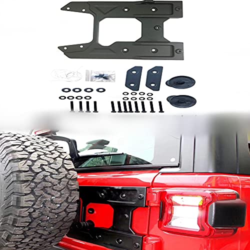 Lantsun Spare Tire Carrier Tailgate Bracket Hinge Reinforcement Kits Oversized for 2018-2021 JL Wrangler