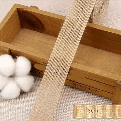 Correas de yute y arpillera de 3cm para decorar mesas de boda rústicas y envolver regalos 3