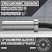Synergee Commercial EZ Curl Olympic Bar Chrome & Black Phosphate with Powder Coated Brass Bushings Excellent for Bicep Curls and Triceps Extensions