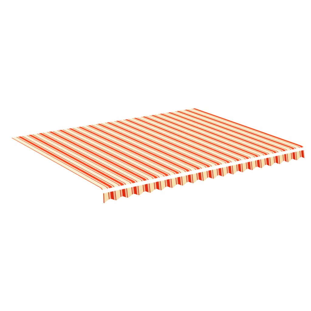 Leasha Toile de Rechange Store Banne avec Lambrequin, Toile Tissu de Remplacement pour Auvent 430x345 cm Jaune et Orange