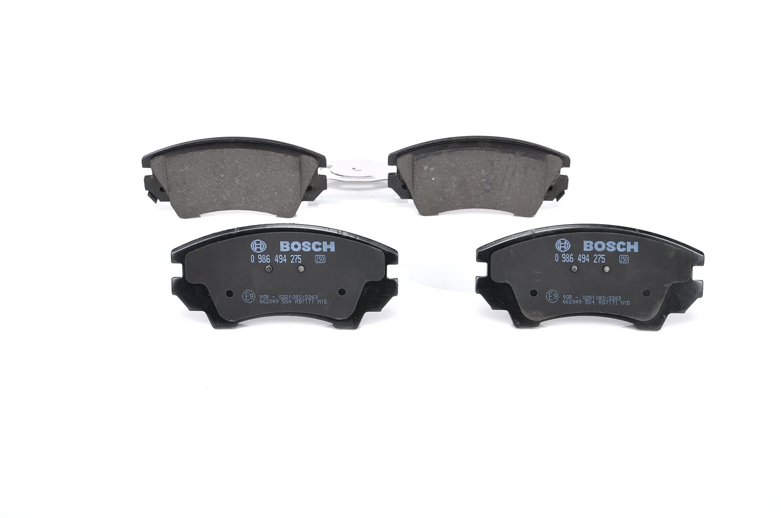 Bosch BP1187 - Pastiglie Freni Auto, Asse Anteriore - Qualità Bosch - Riduzione del Rumore e della Polvere - Certificazione ECE-R90 - Senza Rame - 1 Confezione da 4 Pastiglie
