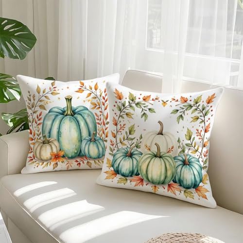 Housse coussin 70x70cm canape et balcon décor automne chaleureux