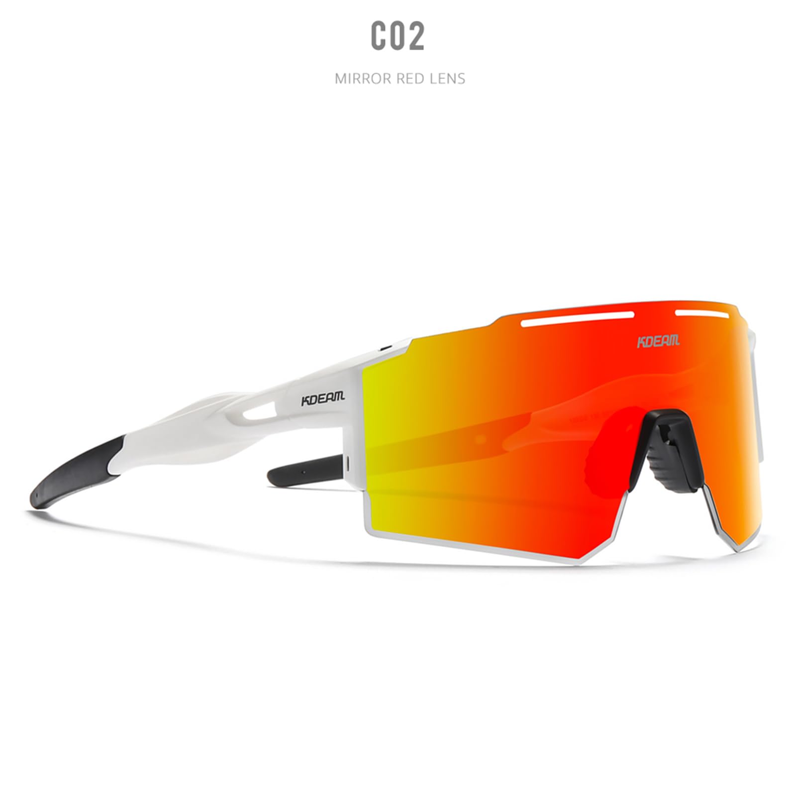 Occhiali da sole sportivi polarizzati da uomo e donna, occhiali da ciclismo UV400, antivento, per guida, corsa, golf
