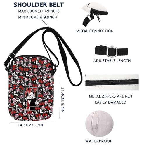 VAMSII Funny Movie Gift Clown Movie A Merch Crossbody Bag Horror Merch2