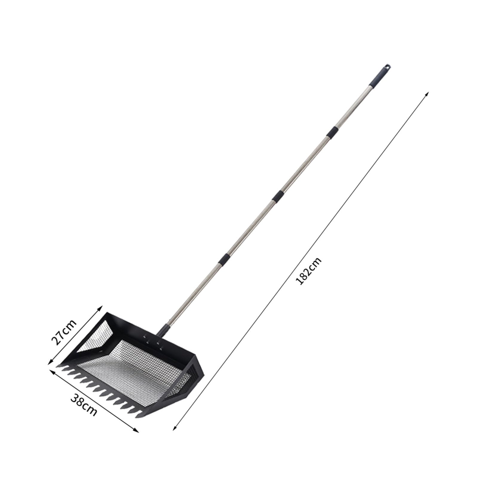 Strumento Regolabile per la rimozione dei rifiuti a Maglia fine da 38 cm per stalle per allevamenti pollame e Uso Esterno Raschietto Professionale per sterco Bestiame