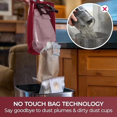 Image of Kenmore BU3040 Intuition Bagged Upright Vacuum Lightweight Cleaner 2-Motor Power Suction with HEPA Filter, 3-in-1 Combination Tool, Handi-Mate for Carpet, Floor, Pet Hair, Red w /No Lift-up