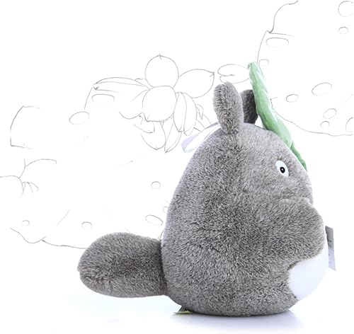 Miniatura 3 de Tonari - Muñeco de almohada suave sin peluche de animé con hoja de loto (gris XXL 21.6 pulgadas)