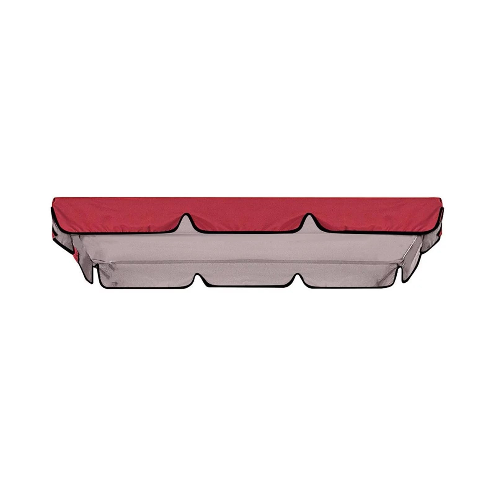 Replacement Canopy Cover for 2 Seat Swing Chair 142x120x18CM Oxford Cloth Outdoor Waterproof Shade Top (Red)