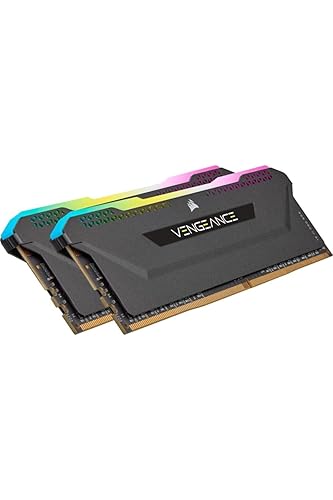 Corsair Vengeance RGB Pro SL 16GB (2x8GB) DDR4 3200 (PC4-25600) C16 Desktop memory – Black (CMH16GX4M2E3200C16) - 3200 MHz - 16GB (2x8GB) - Black